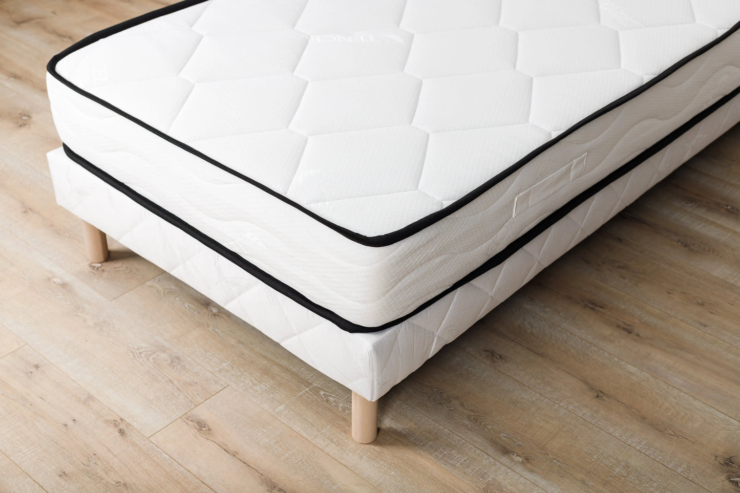 Matelas PROMO 20 cm + Sommier 70x190 + Pieds Inclus