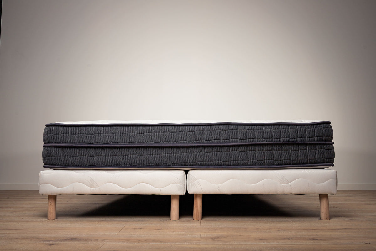 Matelas EUROTOPPER 26 cm 180x200 + 2 Sommiers 90x200 + Pieds Inclus