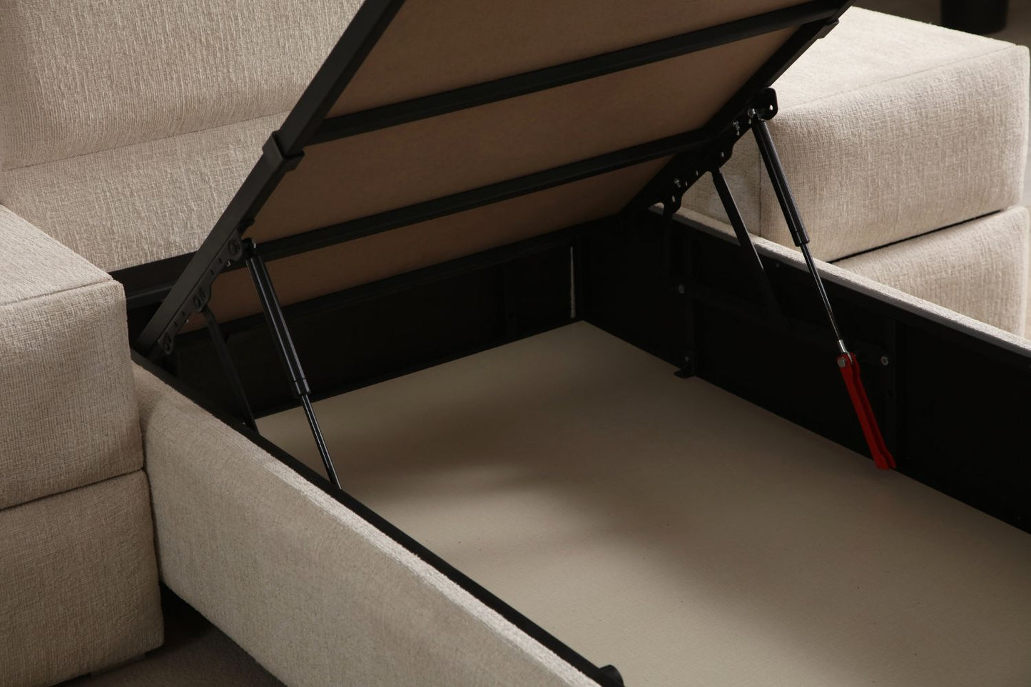 Lit Coffre Enfant JADE Chenille Blanc Cassé