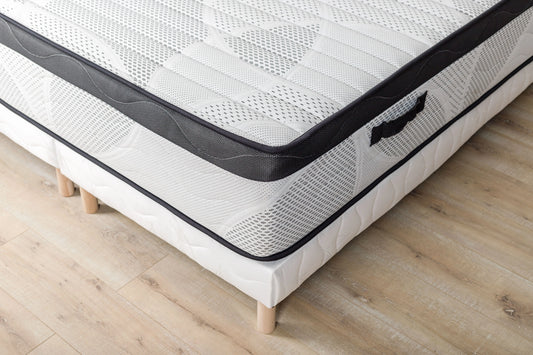 Matelas 30 cm 180x200 + 2 Sommiers 90x200 + Pieds Inclus