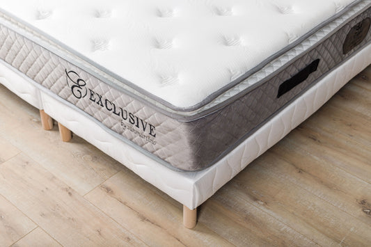 Matelas Confort 32 cm à Ressorts 180x200 + 2 Sommiers 90x200 + Pieds Inclus