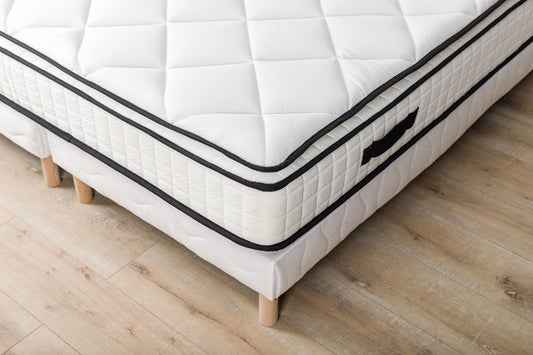 Matelas Mousse 23 cm 180x200 + Surmatelas Mousse + 2 Sommiers 90x200 + Pieds Inclus