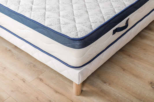 Matelas Luxe 25 cm + Sommier 120x190 + Pieds Inclus