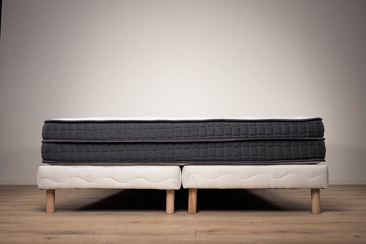 Matelas EUROTOPPER 26 cm 180x200 + 2 Sommiers 90x200 + Pieds Inclus