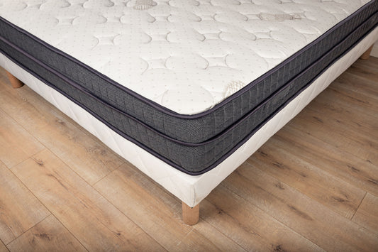 Matelas EUROTOPPER 26 cm + Sommier 160x200 + Pieds Inclus
