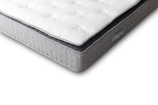 Matelas à Ressorts Ensachés 26 cm 180x200 + Surmatelas Mousse