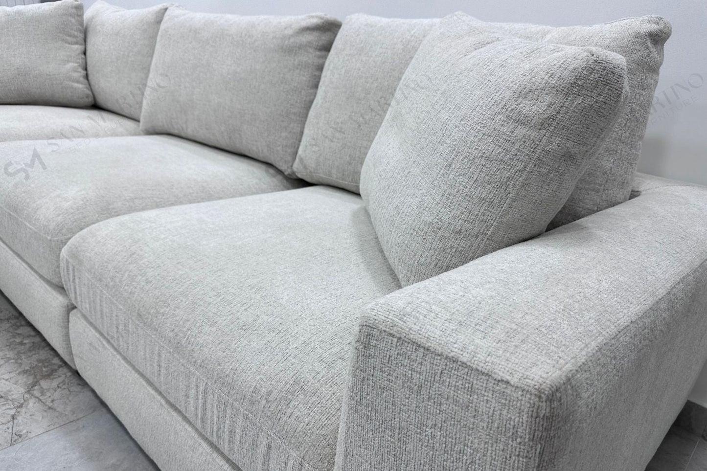 Canapé JULIA Modulable Chenille  3+1 Pouf