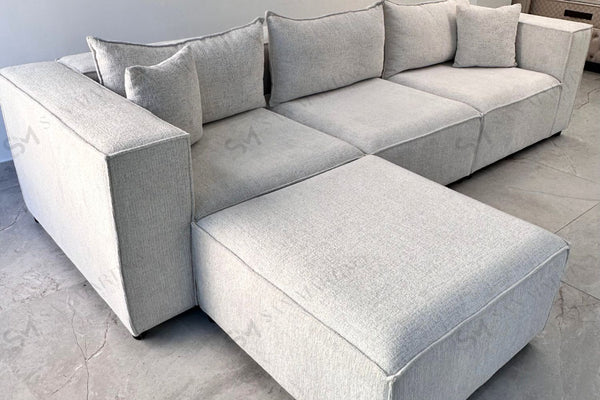 Canapé ELEGANCE Modulable Chenille  3+1 Pouf