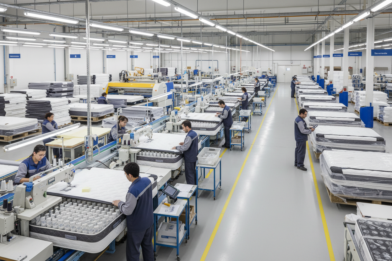 fait une photo des productions de matelas direct usine